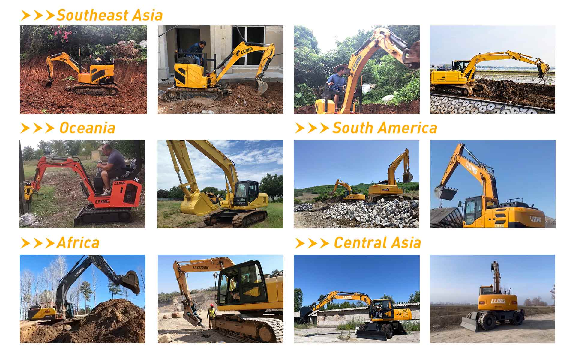 Excavator application scenarios