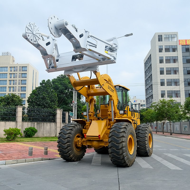 forklift loader with tyre clamp