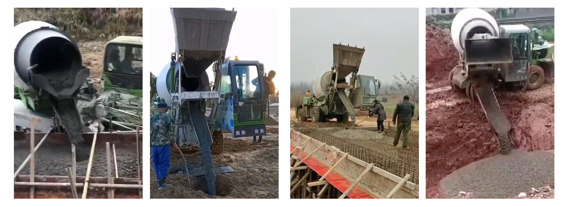 Self Mixing Concrete Truck Actual Work Self Mixing Concrete Truck Actual Work